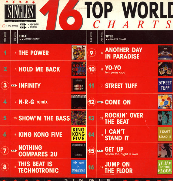 CD Various – 16 Top World Charts '90 - USADO